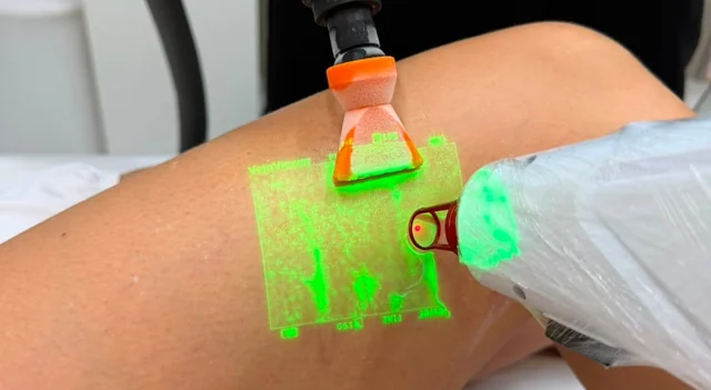 Tratamento a laser das varizes feito em consultório